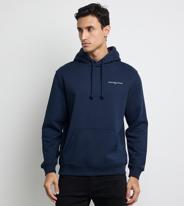 Logo Printed Long Sleeves Hoodie