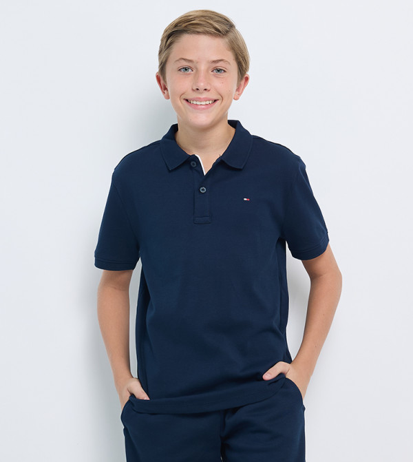 تيشيرت بولو بشعار وكم  قصير 