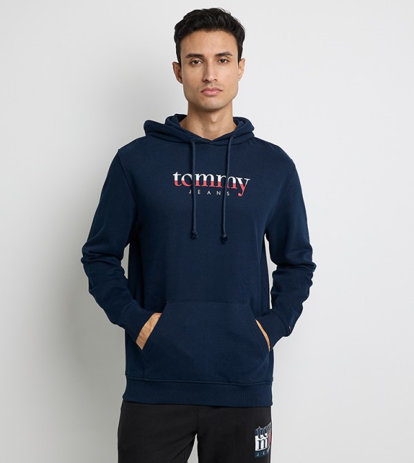 Logo Printed Long Sleeves Hoodie