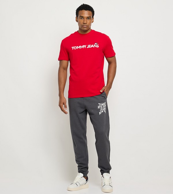 بنطال جوغر بطبعة مونوتايب ورباط 