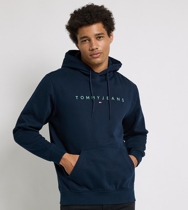 Logo Embroidered Long Sleeves Hoodie