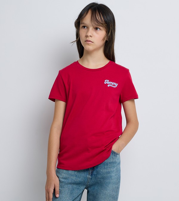 Logo Printed Short Sleeves Casual T-Shirt