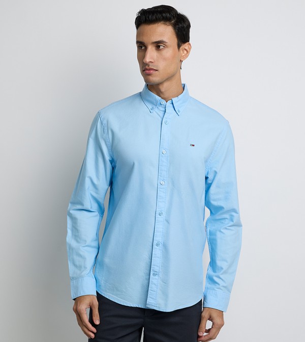 Logo Detail Long Sleeves Oxford Shirt