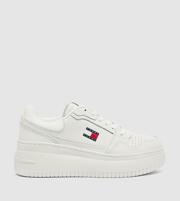 Logo Detail Lace-Up Platform Sneakers