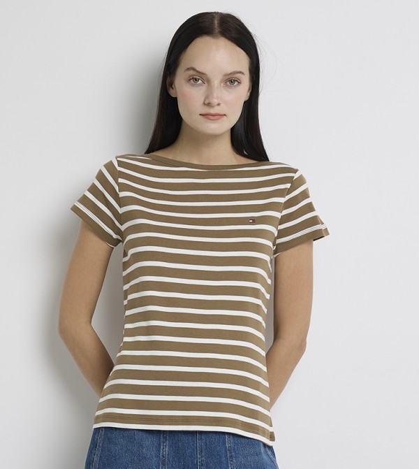 Striped Short Sleeves Casual T-Shirt