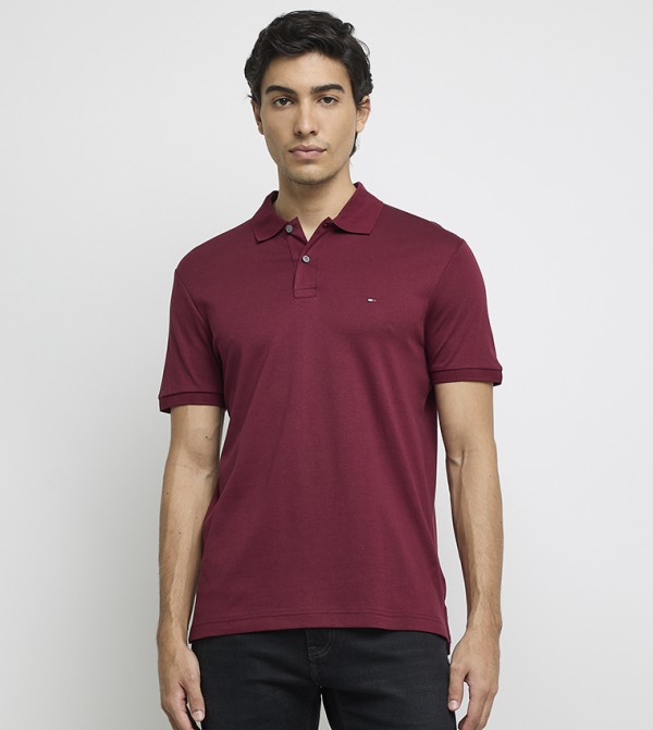 Flag Detail Short Sleeves Polo T-Shirt