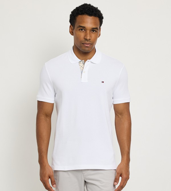 Flag Detail Short Sleeves Polo T-Shirt