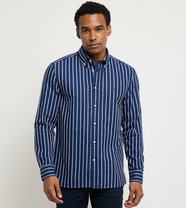 HERITAGE Striped Button-Down Collar Shirt