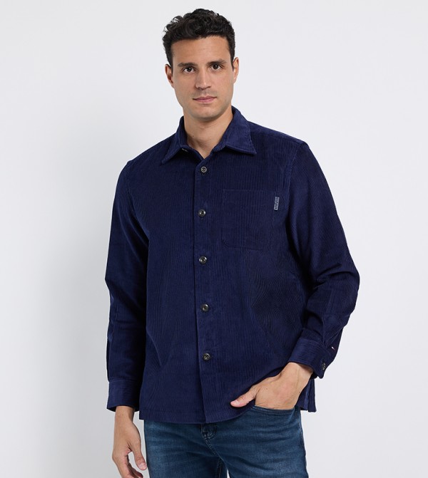 Corduroy Long Sleeves Oversized Shirt