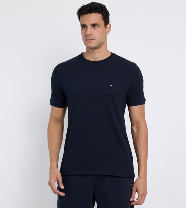 Logo Detail Short Sleeves Pique T-Shirt