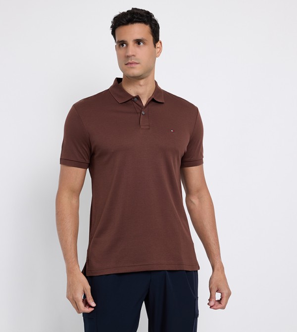 Logo Detail Liquid Polo T-Shirt
