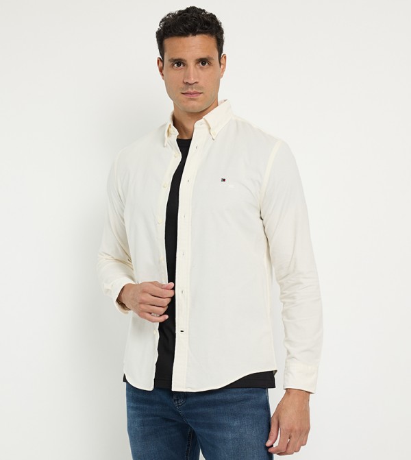 Logo Detail Long Sleeves Casual Shirt