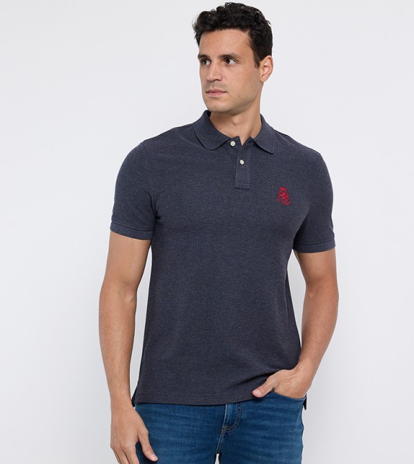 Logo Embroidered Short Sleeves Polo T-Shirt