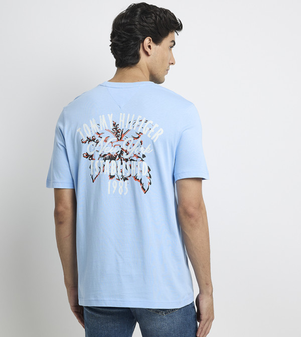 Back Logo Printed Crew Neck T-Shirt