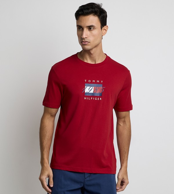 Logo Printed Crew Neck T-Shirt