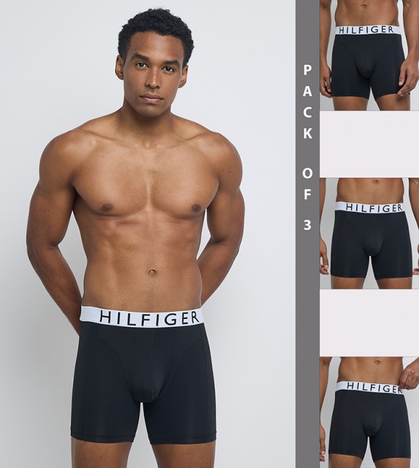 3-Pack Logo Waistband Trunks