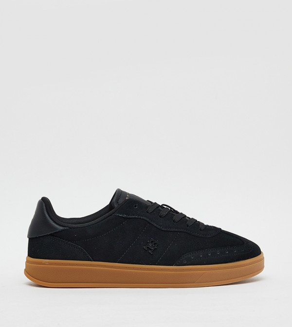 Heritage Logo Detail Lace-Up Sneakers