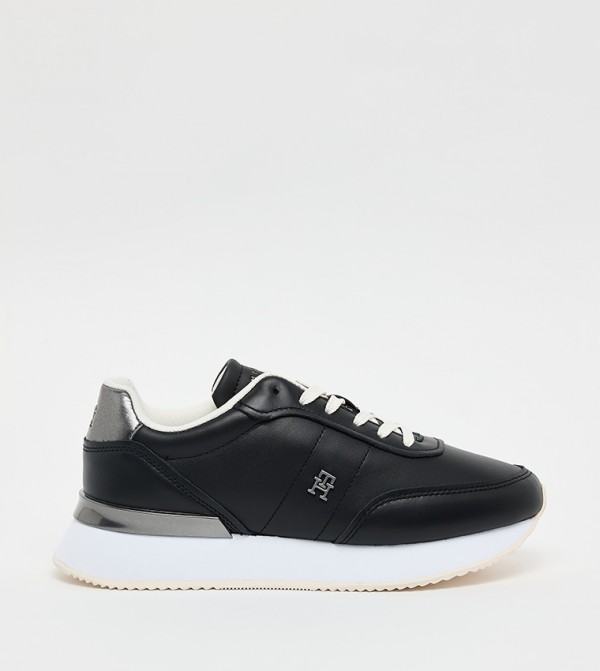 Textured Low-Top Runner Sneakers