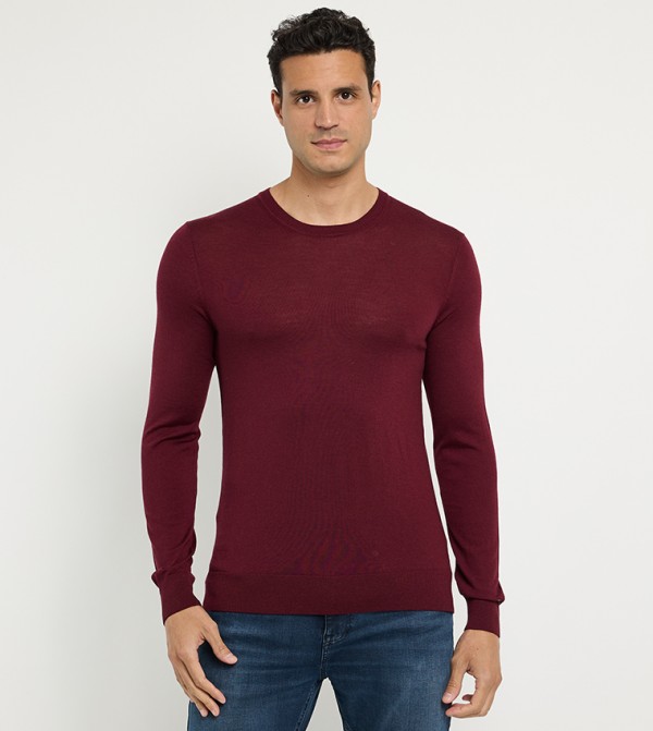 Logo Detail Crew Neck Sweater