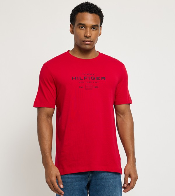 Logo Printed Crew Neck T-Shirt