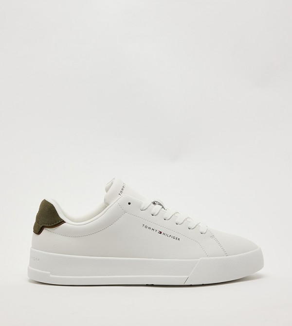 Logo Printed Court Lace-Up Sneakers