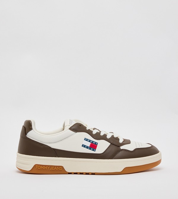 Color Block Cupsole Low-Top Sneakers
