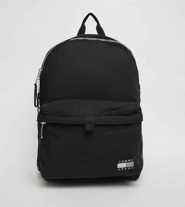 DAILY TECH Logo Detail Front Pocket Backpack