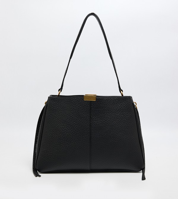 Textured Leather Shoulder Bag