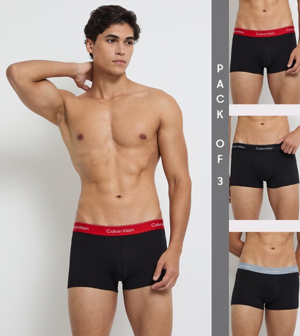 Pack of 3 Logo Waistband Low Rise Trunks