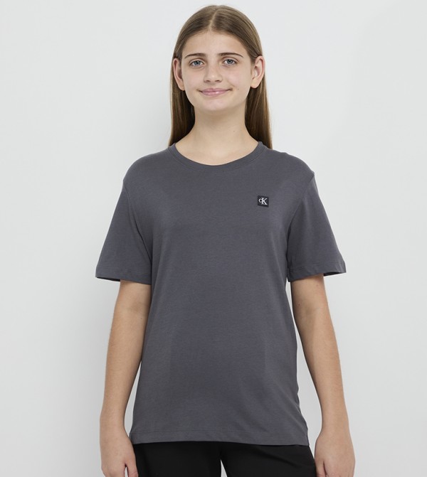 Logo Badge Crew Neck T-Shirt