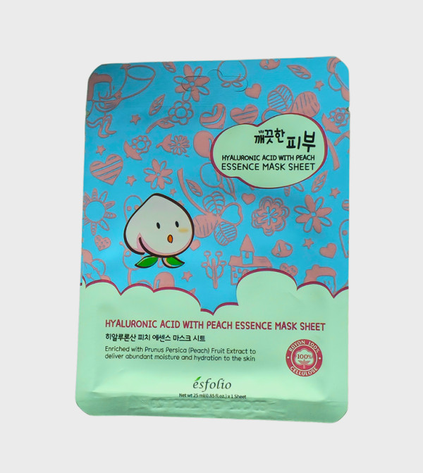 Buy ESFOLIO Pure Skin Hyaluronic Acid With Peach Essence Mask Sheet