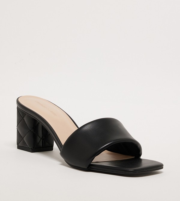 Quilted Block Heel Sandals