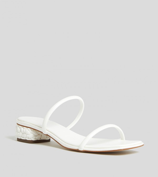 Double Strap Braided Heel Sandals