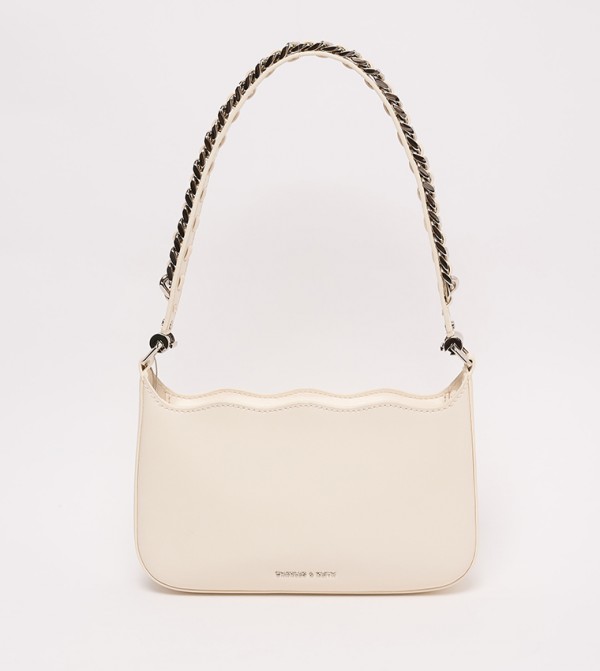 Textured Chain-Link Shoulder Bag