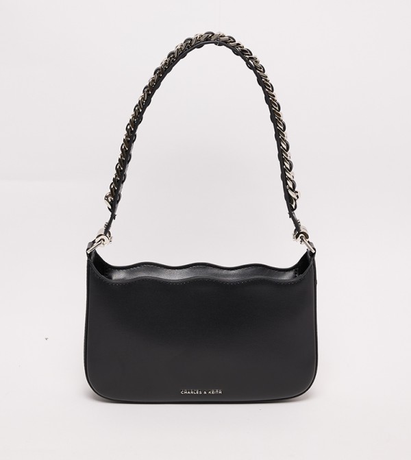 Textured Chain-Link Shoulder Bag