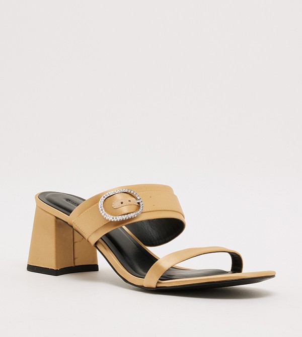 Embellished Open Toe Heel Sandals