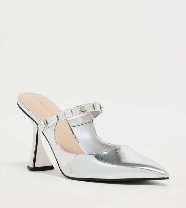 Gem Embellished Mule Pumps