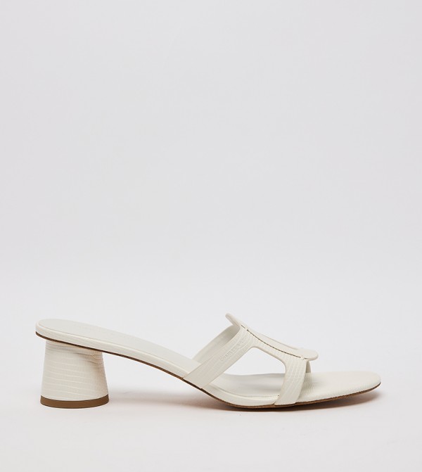 EASLEY Croc Effect Cut Out Heeled Sandals