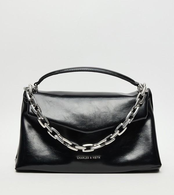 ANDROMEDA Chain Detail Top-Handle Bag