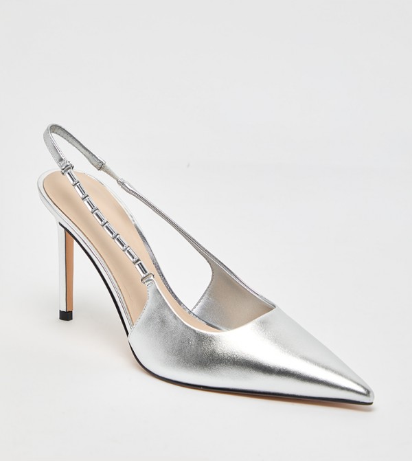 Embellished Slingback Pumps
