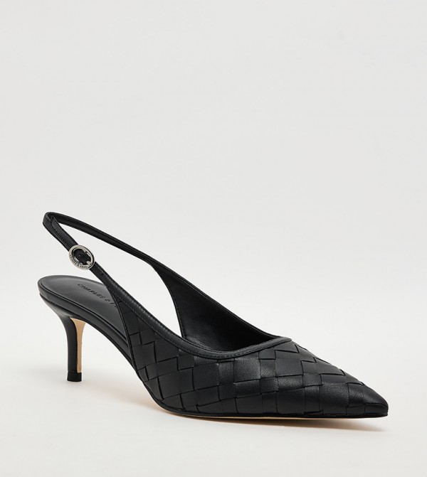 IVETTE Braided Pointed Toe Slingback Pumps