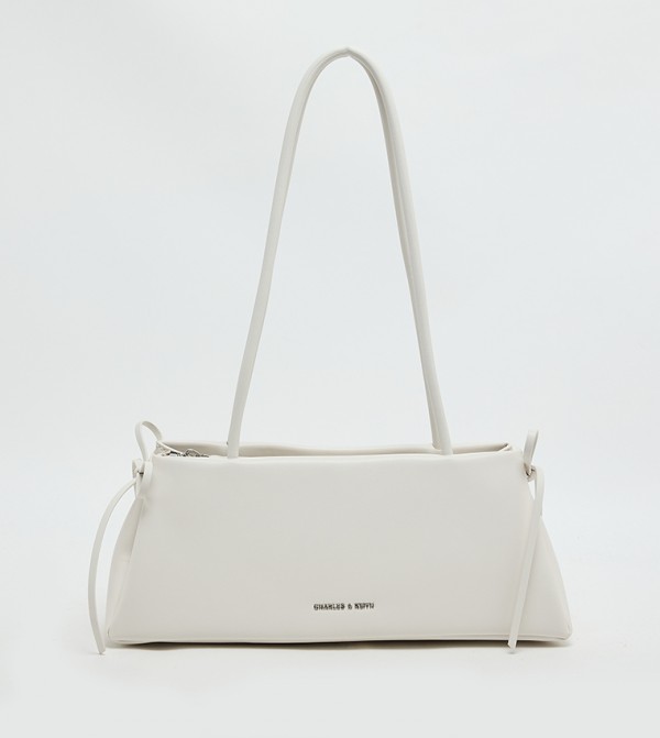 HAZEL Bow Elongated Trapeze Shoulder Bag
