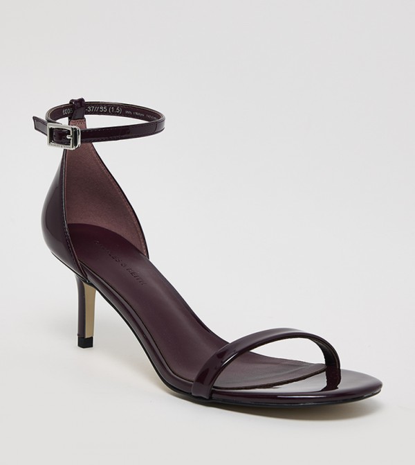 Open-Toe Ankle-Strap Heeled Sandals