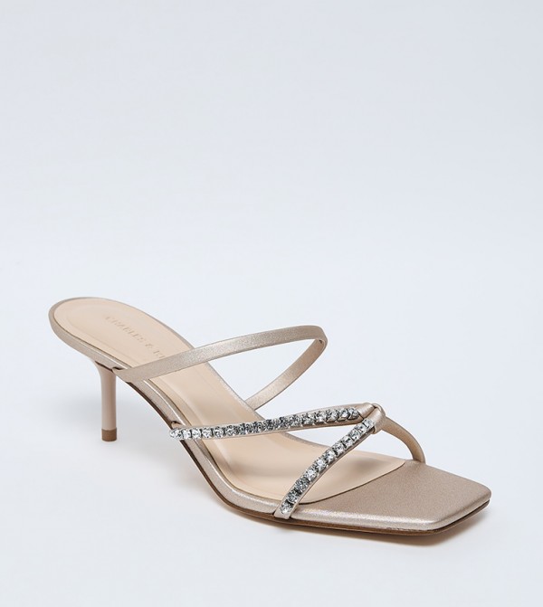 Embellished Strappy Heeled Sandals