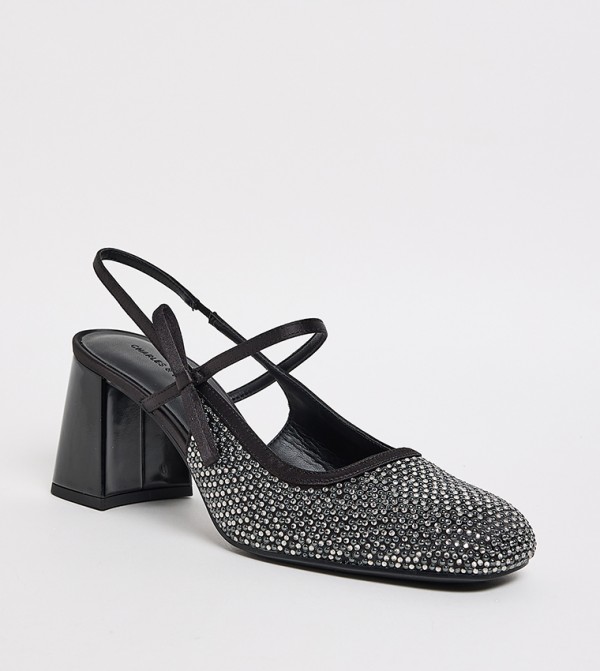 Embellished Slingback Pumps