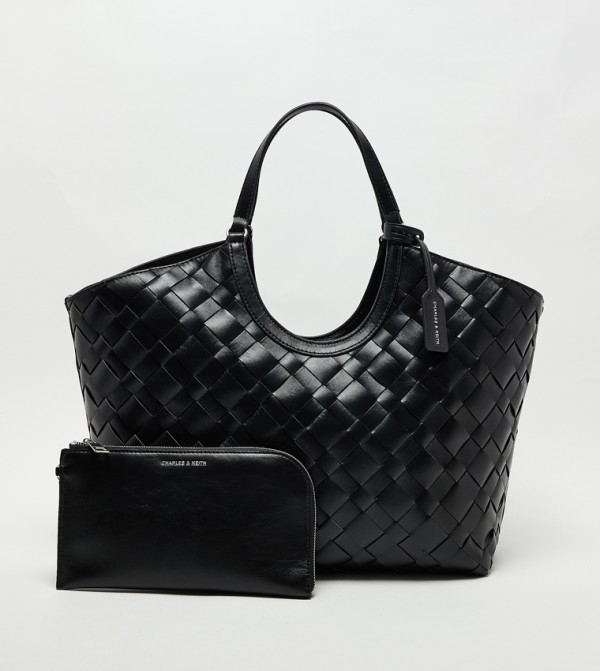 IVETTE Braided Tote Bag with Pouch
