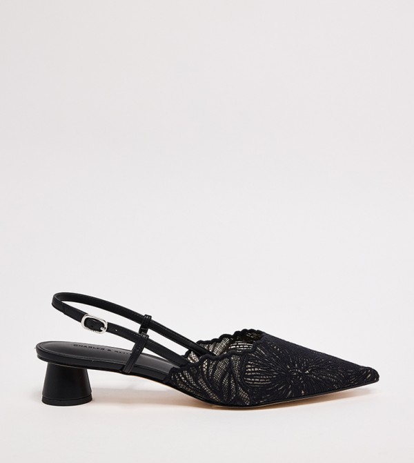 Meja Floral Pointed Toe Slingback Pumps