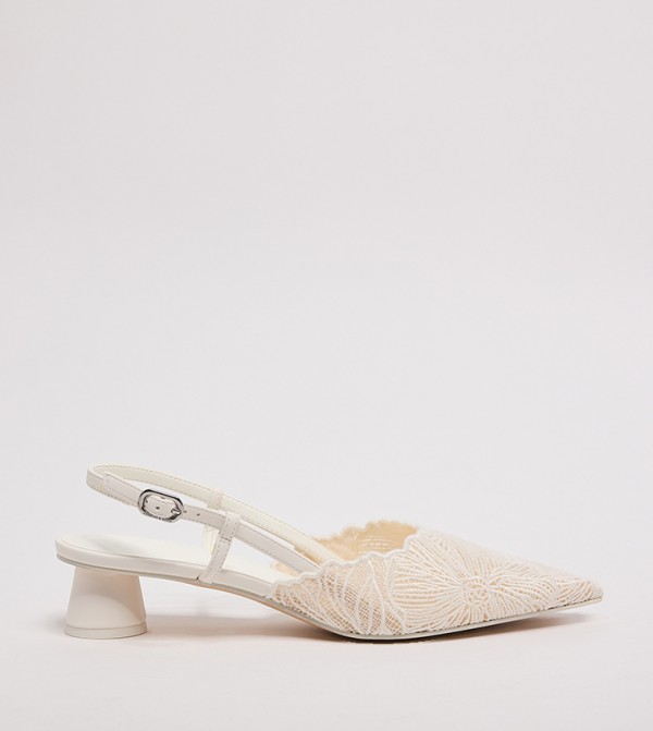 Meja Floral Pointed-Toe Slingback Pumps