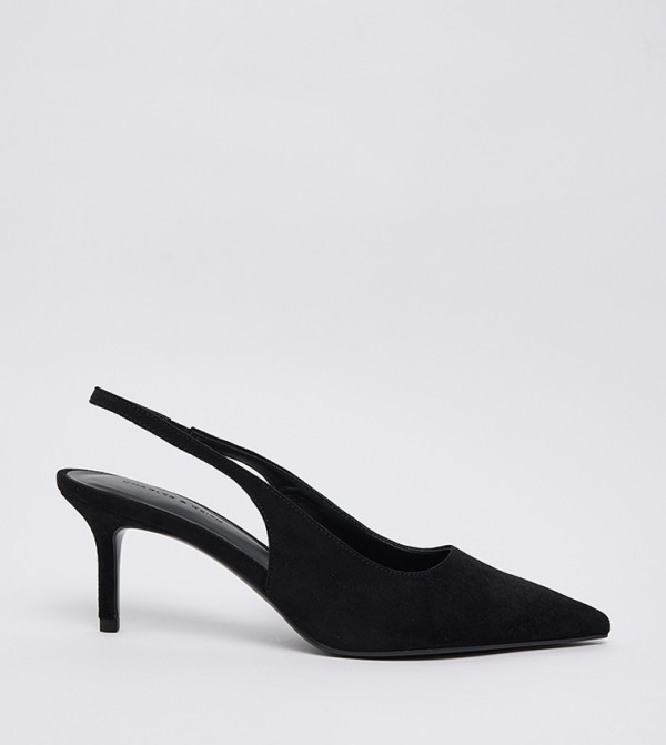 KAIA Faux Suede Pointed Toe Slingback Pumps 