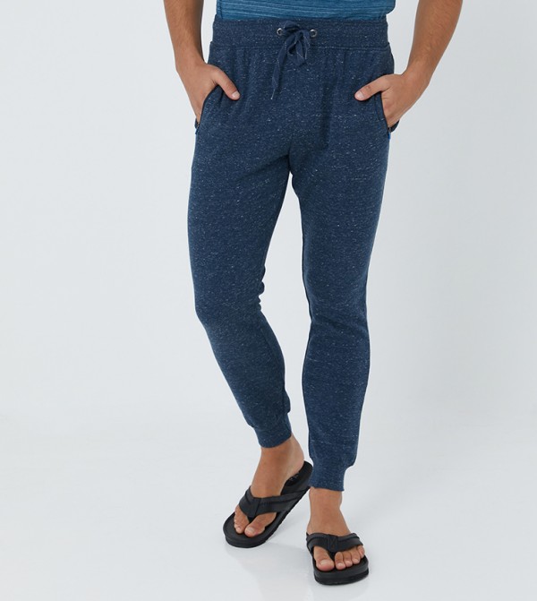Athleisure-Mens Strait fit Track Pants-Blue
